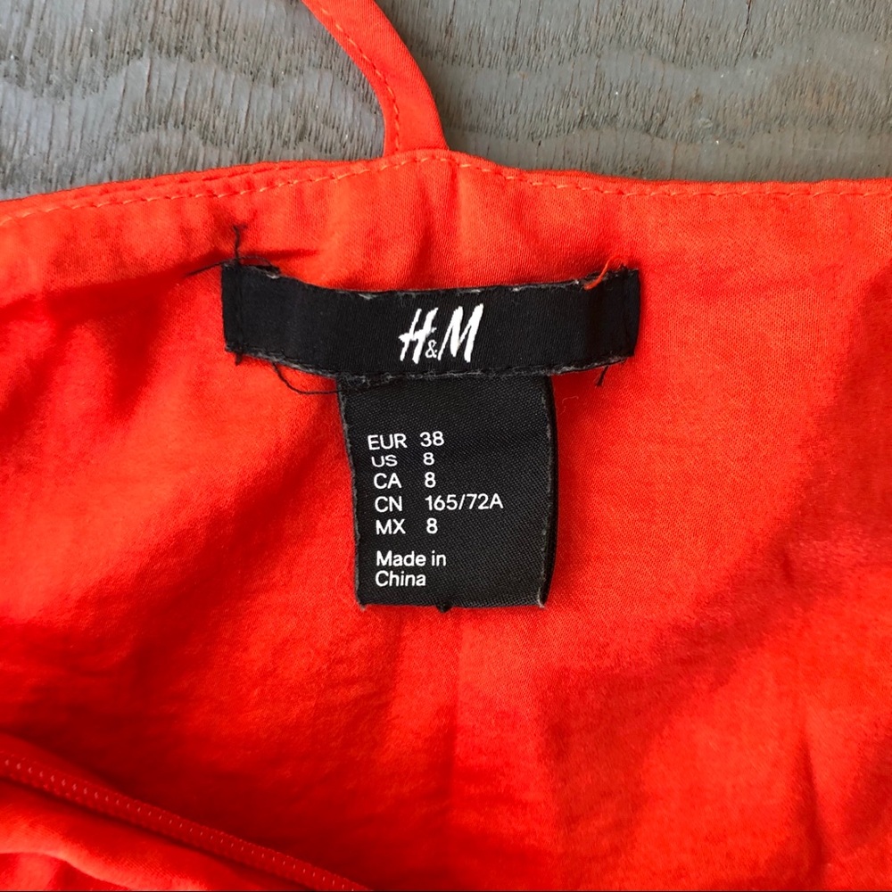 H&M bright orange shorts romper size 8 - Picture 5 of 5